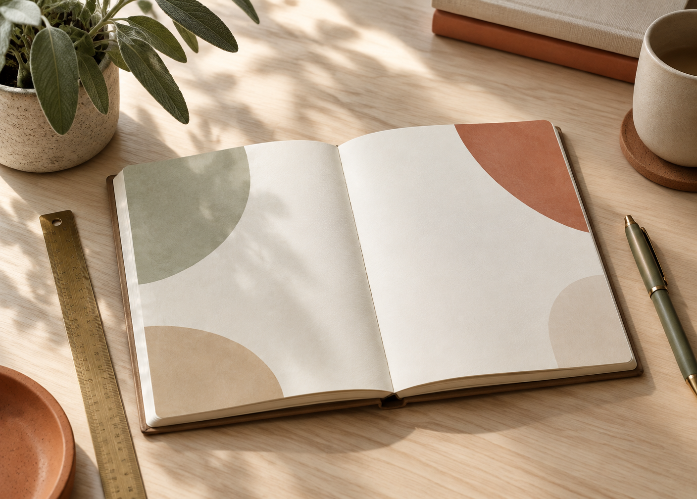 Carnet aux formes abstraites pour apprendre à lire les premiers repères d'une carte Design Humain